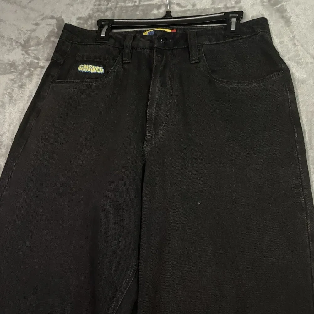 Empyre Loose Fit Baggy Denim Skate Jeans Black 32 Vintage Y2K Streetwear